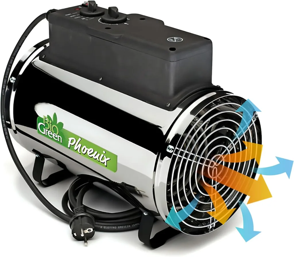 Bio Green Phoenix Gebläseheizung • Gewächshausheizung elektrisch • 2800 Watt [VIDEO]