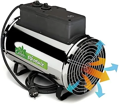 Bio Green Phoenix Gebläseheizung • Gewächshausheizung elektrisch • 2800 Watt [VIDEO] – Bild 2