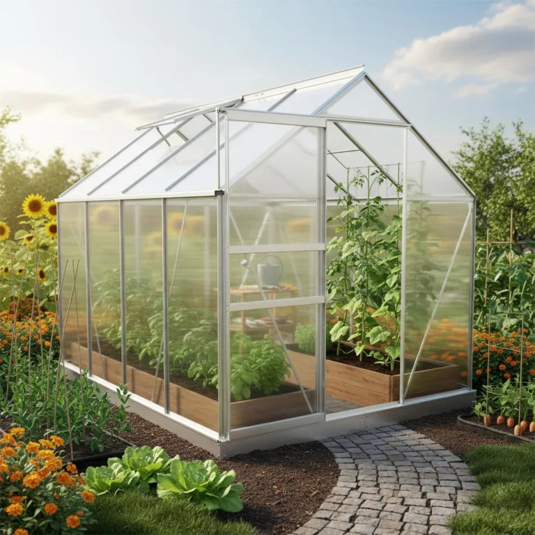 Zelsius Aluminium Gewächshaus 250 x 190 cm | 4 mm Hohlkammerplatten, UV-beständig, Winterfest | Treibhaus, Pflanzenhaus, Tomatenhaus, Frühbeet, Anbau Gewächshaus, Tomatengewächshaus, Gartenhaus – Bild 2