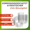 bellissa – Gabionen Kräuterspirale verzinkt 110x90x60cm - Kräuterschnecke Bausatz - Hochbeet Pflanzring für Kräuter & Gemüse mit Trennfolie - Witterungsbeständig & langlebig - Für Garten & Terrasse - Thumbnail 4