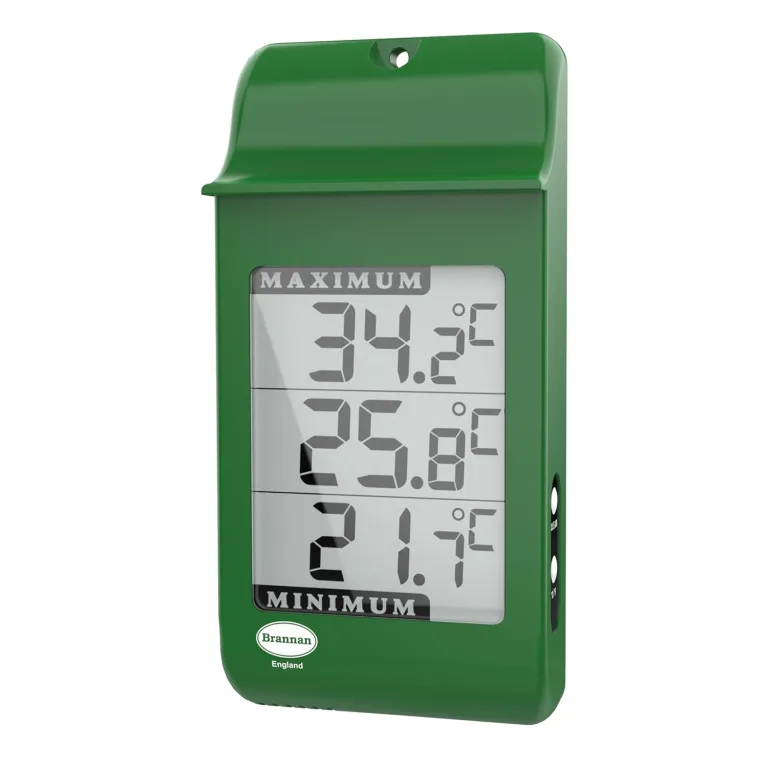 Brannan Digitales Max Min Gewächshausthermometer – Zur Erfassung der Höchst- und Mindesttemperaturen für den Einsatz im Gartengewächshaus oder zu Hause im Gewächshaus im Freien – Bild 1