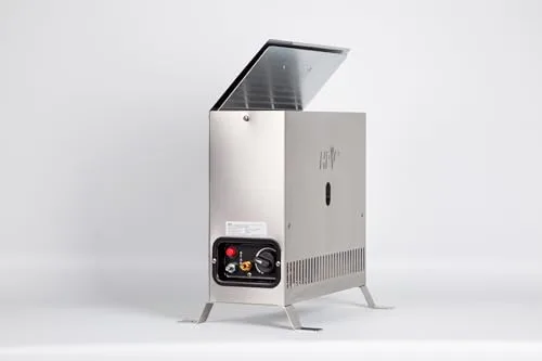 Gazcamp Propangas-Heizung bis 2,0 kW/h - Tragbar, Outdoor, Gewächshaus - Edelstahl - 2000 W, 2500 W, 2 kW - Einstellbares Thermostat (7°C - 32°C) - Bodenmontage, Wandmontage – Bild 4