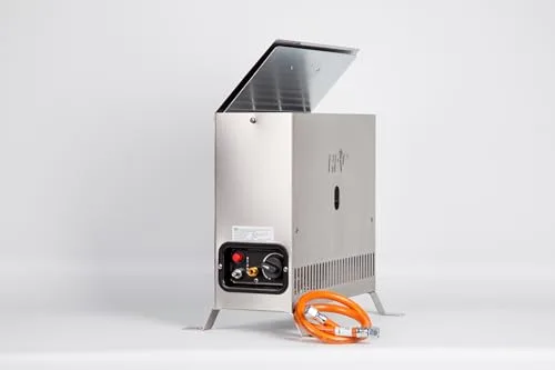 Gazcamp Propangas-Heizung bis 2,0 kW/h - Tragbar, Outdoor, Gewächshaus - Edelstahl - 2000 W, 2500 W, 2 kW - Einstellbares Thermostat (7°C - 32°C) - Bodenmontage, Wandmontage – Bild 6
