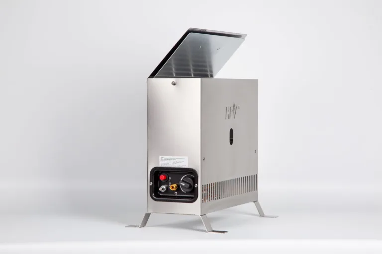 Gazcamp Propangas-Heizung bis 2,0 kW/h - Tragbar, Outdoor, Gewächshaus - Edelstahl - 2000 W, 2500 W, 2 kW - Einstellbares Thermostat (7°C - 32°C) - Bodenmontage, Wandmontage – Bild 1