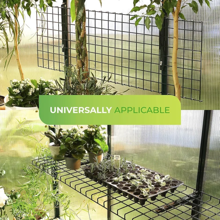 BioGreen Regal für Gewächshaus „Bruno“ 40 × 120 cm – klappbar, galvanisierter Stahl, mehr Platz im Gewächshaus, einfache Montage mit Alukonsolen – Bild 2