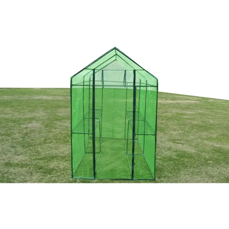 vidaXL Gewächshaus Stahl XL Treibhaus Tomatenhaus Pflanzenhaus Frühbeet Garten – Bild 4