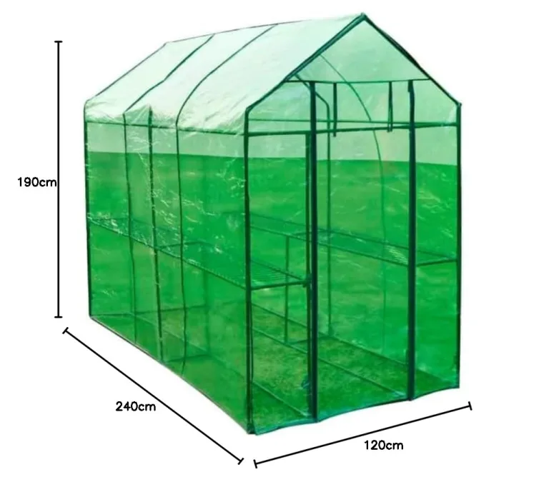 vidaXL Gewächshaus Stahl XL Treibhaus Tomatenhaus Pflanzenhaus Frühbeet Garten – Bild 8