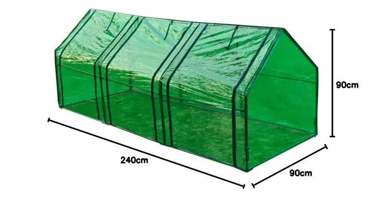 vidaXL GEWÄCHSHAUS TREIBHAUS TOMATENHAUS FRÜHBEETKASTEN 240x90x90cm FRÜHBEET Kasten – Bild 7