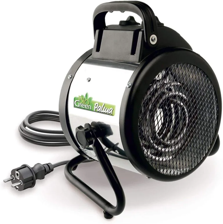 BioGreen Elektro-Gewächshausheizung Palma mit manuellem Thermostat | IPX4 spritzwassergeschützt, energiesparend | 163 m³/h Luftumwälzung | 2000 Watt – Bild 2
