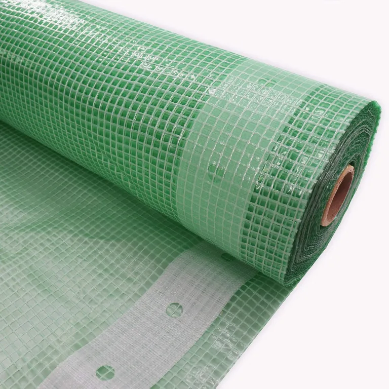 Reißfeste Gewächshaus-Folie Gitterfolie mit Nagelrand von Aquagart I UV-Stabile Folie für Tomatenhaus Frühbeetfolie I Gewebefolie Gartenfolie Grün 250g (5m, grün/transparent 4,0m breit) – Bild 3