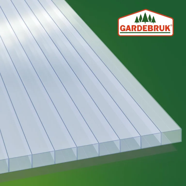 GARDEBRUK® 14x Doppelstegplatten 4mm Zuschneidbar 121x60,5cm Polycarbonat 10,3m² UV-beständig Klar Hohlkammerplatten Gewächshaus Platten Stegplatten – Bild 8