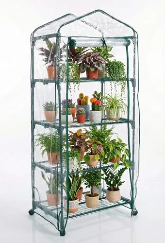 Biotop B2092 Gewächshaus 4 Etagen, 68 x 49 x 156 cm, transparent – Bild 5
