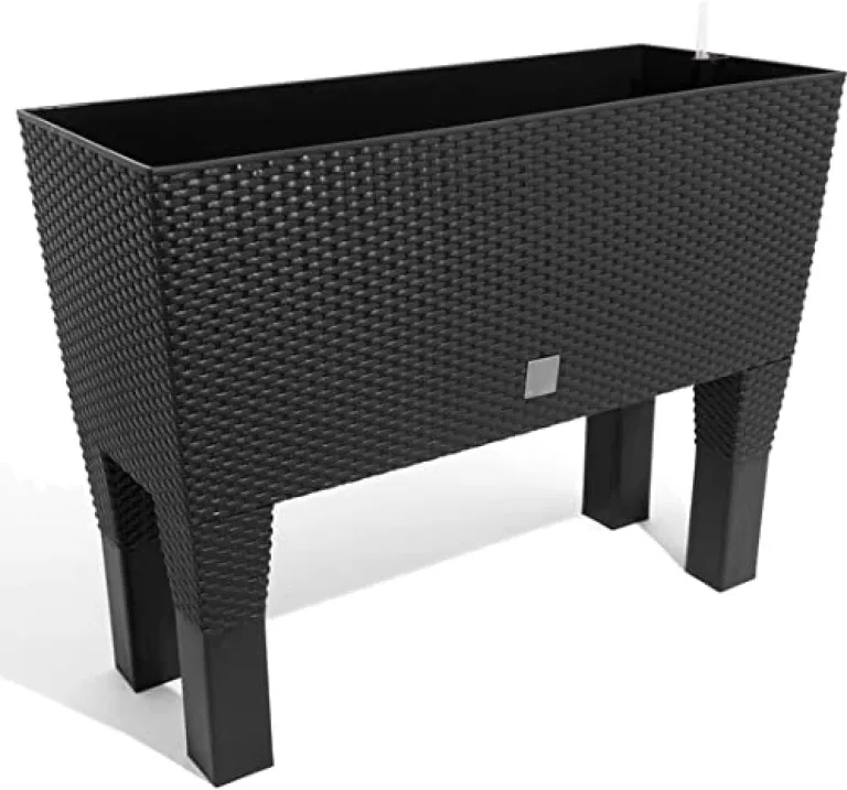 Prosperplast Blumenkasten Rato Case High inkl. Bewässerung und abnehmbaren Beinen, Anthrazit, 25 x 60 x 46 cm, ideal für Innen- & Außenbereich – Bild 9