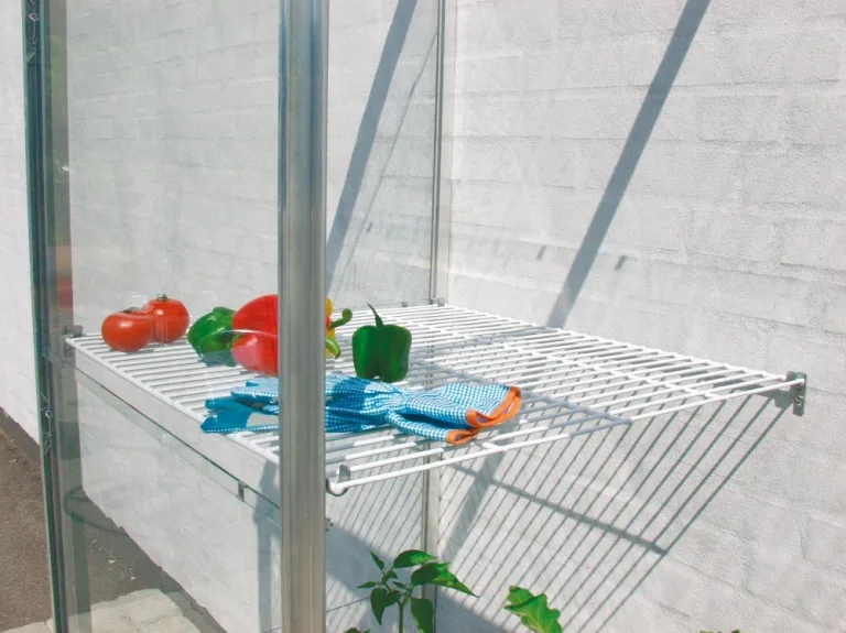 Vitavia Gewächshäuser Drahtregalset für Gewächshaus Ida 900 und 1300, Metall, 2 Regale, B 63 x H 61 cm, für Pflanzen und Gartenutensilien – Bild 2