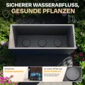 Ondis24 Vulkan Pflanzkübel groß außen Kunststoff 100cm Schiefer Optik Blumentopf mit Wasserspeicher Winterfest anthrazit - Thumbnail 5