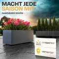 Ondis24 Vulkan Pflanzkübel groß außen Kunststoff 100cm Schiefer Optik Blumentopf mit Wasserspeicher Winterfest anthrazit - Thumbnail 6