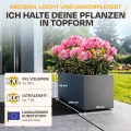 Ondis24 Vulkan Pflanzkübel groß außen Kunststoff 100cm Schiefer Optik Blumentopf mit Wasserspeicher Winterfest anthrazit - Thumbnail 2