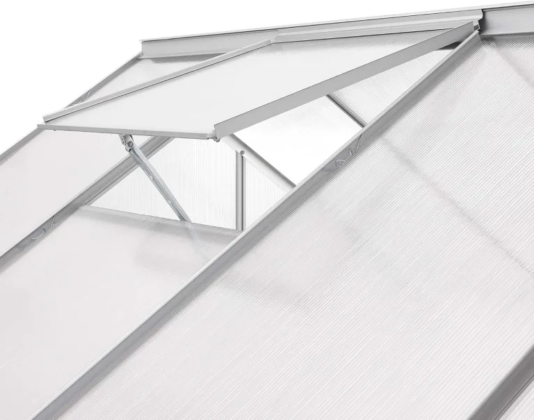 Zelsius Gewächshaus 7,22m² mit Fundament • HKP 6mm • silber – Bild 7