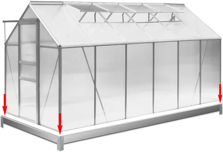 DEUBA® Fundament verzinkt 190x122 cm Stahlfundament Gewächshaus Treibhaus Rahmen inkl. Montagematerial – Bild 5
