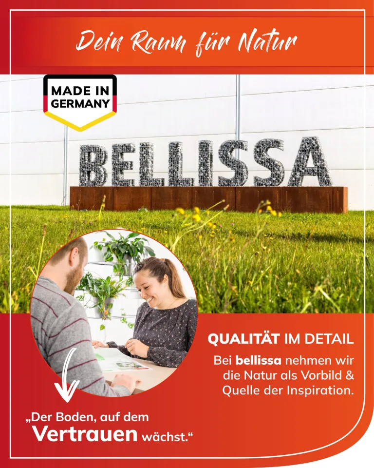 bellissa - Hochbeet Metall PANNELLO – großer modularer Cortenstahl Pflanzkübel (116 x 80 x 80 cm) – wetterfest & erweiterbar mit natürlicher Rostpatina – für Kräuter und Gemüse in Garten & Terrasse – Bild 7