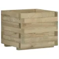 vidaXL Holz Hochbeet 50x50cm Pflanzkübel Blumenkasten Blumentopf Blumenkübel - Thumbnail 1