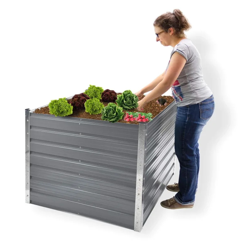 Metall Hochbeet Gartenbeet Pflanzbeet Blumenbeet Garten Beet Rosendaal anthrazit – Bild 6