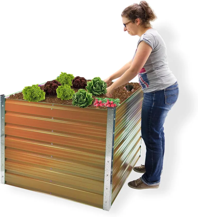 DEMA Metall Hochbeet Rosendaal 99x99x80 cm - Gartenbeet, Gemüsebeet, Pflanzbeet - Langlebig, Verzinkt, Wetterfest - Für Garten, Balkon, Terrasse – Bild 6