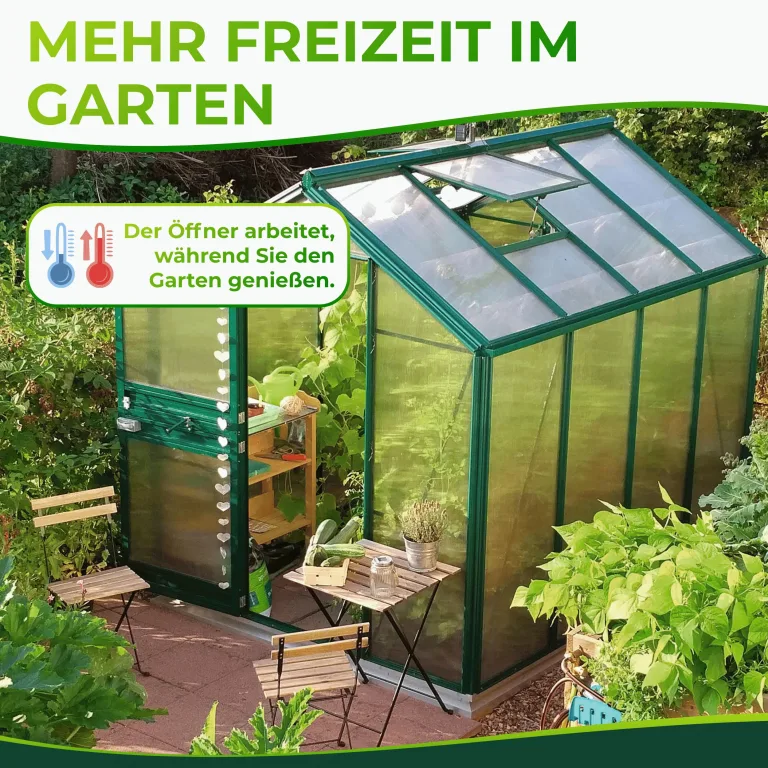 Beckmann automatischer Fensteröffner Gewächshaus ohne Strom Fensterheber ÖFA [7kg Hubkraft] Anthrazit I für Dachfenster I Gewächshaus Zubehör I Gewächshausfensteröffner I Fenster Öffner I automatisch – Bild 4