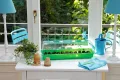Romberg Gewächshaus L (Farbe grün, Wasserrinnen, Vertiefungen, Schieberegler in der Haube, Kunststoff PAK-frei) 10094104 - Thumbnail 6