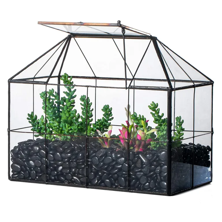 NCYP 17x17x17cm Handmade Blumentopf, Geometrisches Glasterrarium, in Form Einer Halbkugel, für Balkon, Tischdeko, als Blumentopf für Miniatur-Bonsai, ​Übertopf für Sukkulente (ohne Pflanzen) – Bild 9