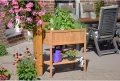 dobar® 58250e kompaktes Hochbeet | Erhöhtes Gemüsebeet | Kräuterbeet aus Holz | Balkonbeet für Salat | Pflanzkasten für Balkon/Garten/Terrasse | 76 x 40 x 80 cm | Braun - Thumbnail 6