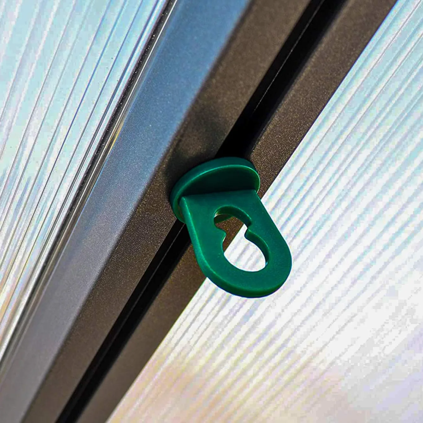 30x Gewächshausclips - Pflanzenhalter Aufhängevorrichtungen für Gewächshaus, Perfekte Ösen Rankhilfe Clips für Ihr Paradies (Grün) - Bild 1