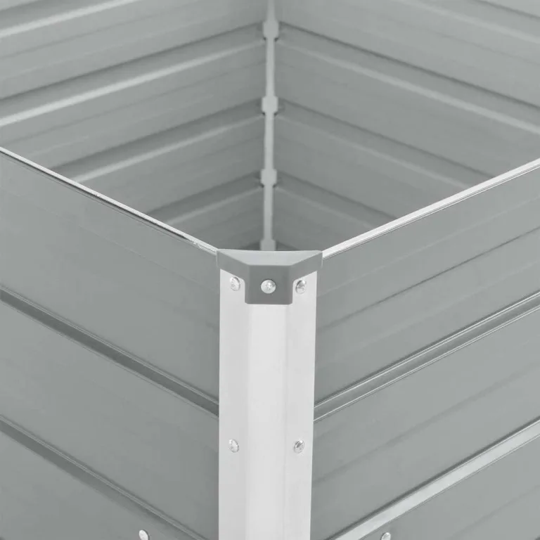 vidaXL Hochbeet Verzinkter Stahl 100x100x77cm Gartenbeet Gemüsebeet Pflanzbeet – Bild 7