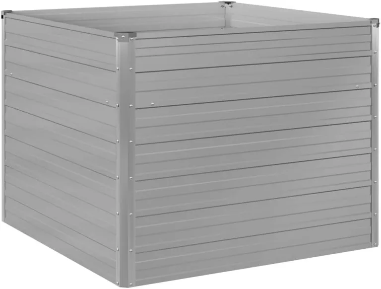 vidaXL Hochbeet Verzinkter Stahl 100x100x77cm Gartenbeet Gemüsebeet Pflanzbeet – Bild 2