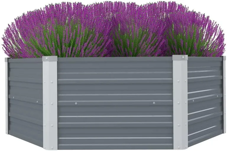 vidaXL Hochbeet Verzinkter Stahl Gartenbeet Pflanzbeet Frühbeet Pflanzkasten – Bild 1