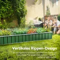 KING BIRD Hochbeete-Kit 258x90x30cm, verzinkt Gartenbeet Pflanzkübel Pflanzkasten mit 8 T-Etiketten&Handschuhen,Grün - Thumbnail 3
