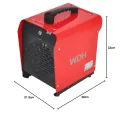Aktobis Heizgebläse Elektroheizer Heizung Frostwächter Bauheizer WDH-BGP03 (3 kW / 230 V), rot - Thumbnail 5