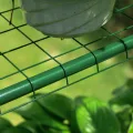 Outsunny Foliengewächshaus begehbares Gartenhäuschen Tomatengewächshaus Treibhaus Frühbeet mit 6 Regalen Transparent Stahl PVC-Kunststoff 143 x 143 x 195 cm - Thumbnail 9