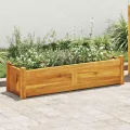 vidaXL Akazienholz Hochbeet 100x30x25 cm Pflanzkasten Blumenkasten Gemüsebeet - Thumbnail 2