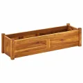 vidaXL Akazienholz Hochbeet 100x30x25 cm Pflanzkasten Blumenkasten Gemüsebeet - Thumbnail 1