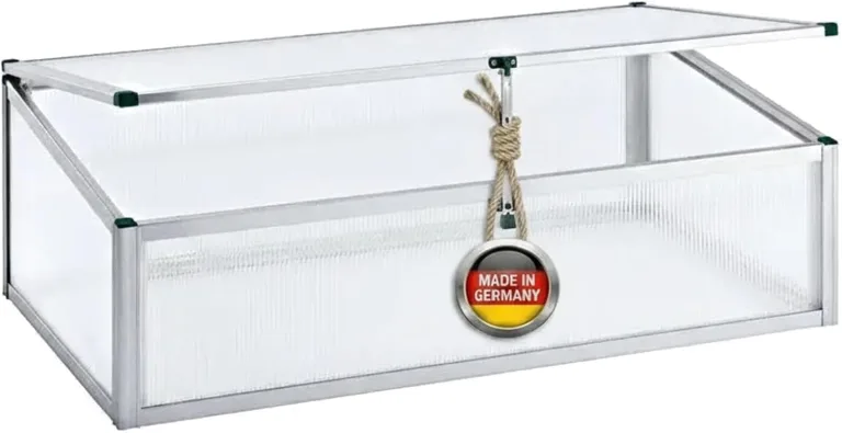 Beckmann Frühbeet Typ Allgäu Modell FSH – Extrem Stabil: Hagelfeste 6mm Platten – Made in Germany – UV-Schutz—Premium Aluminium Mini-Gewächshaus – 98x58cm – Bild 1