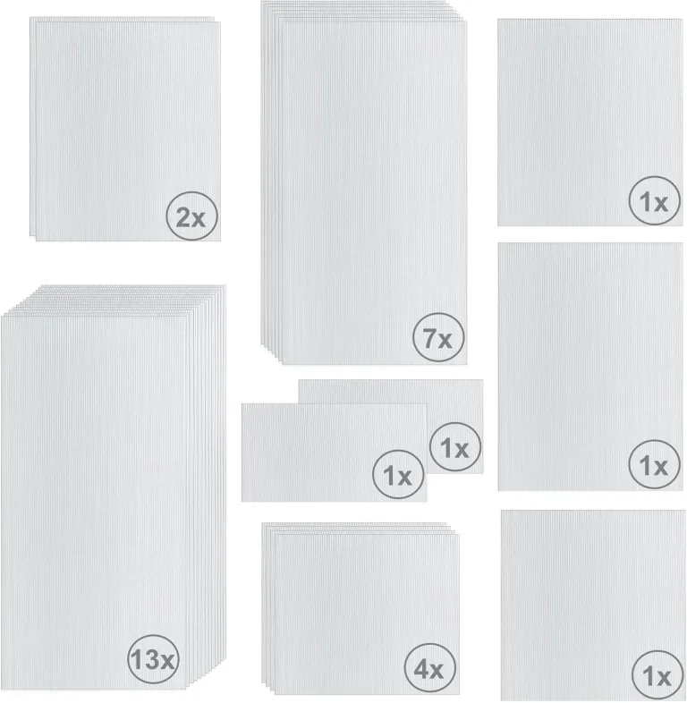 Zelsius Hohlkammerstegplatten Set 31-teilig | 6 mm Gewächshausplatte | Ersatzplatten für Gewächshaus, Garten Treibhaus – Bild 1