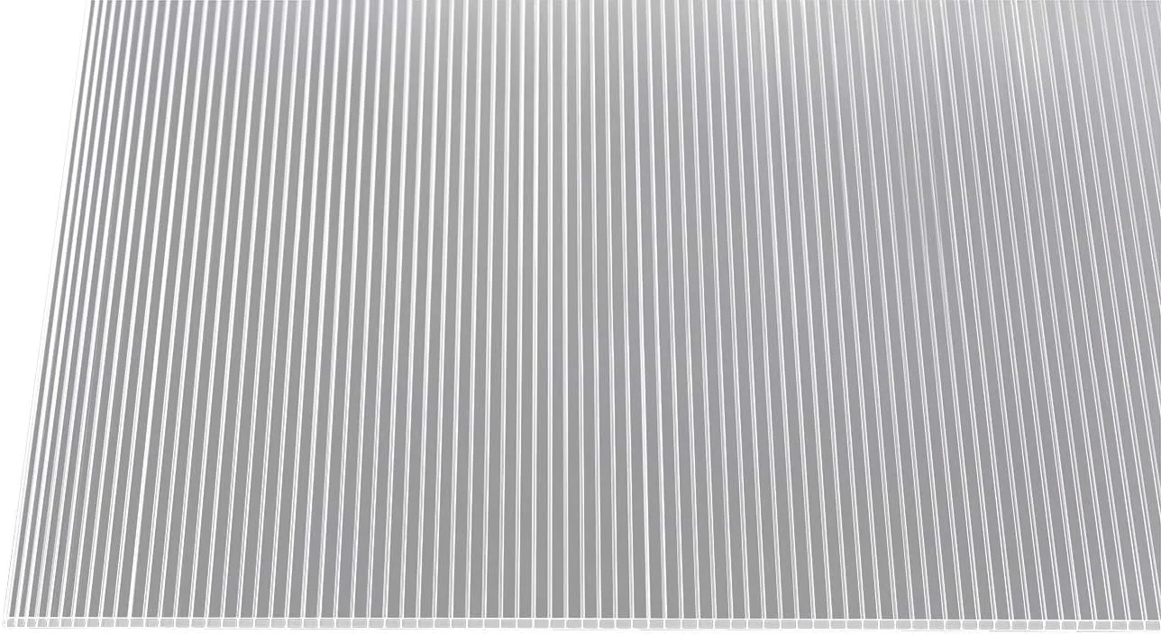 Gutta Polycarbonat Stegplatten Hohlkammerplatten klar 1500 x 700 x 6 mm (1500 mm x 700 mm) - Bild 1