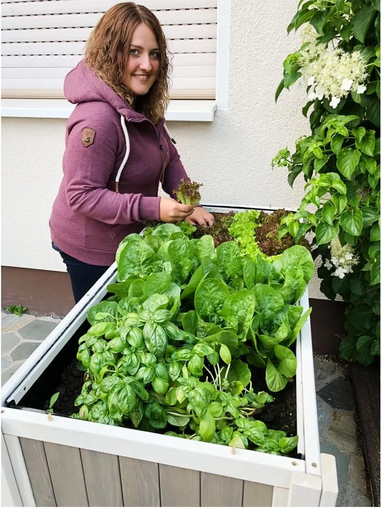 HABAU Klara Hochbeet, weiß/grau – Bild 5