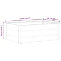 vidaXL Garten Hochbeet Pflanzkasten Blumenkasten Gemüsebeet Pflanzkübel Blumenkübel Frühbeet Gartenbeet Pflanzbeet WPC 150x100x54cm Grau - Thumbnail 3