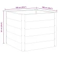 vidaXL Garten Hochbeet Pflanzkasten Blumenkasten Gemüsebeet Pflanzkübel Blumenkübel Frühbeet Gartenbeet Pflanzbeet WPC 100x100x91cm Grau - Thumbnail 3