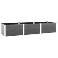 vidaXL Garten Hochbeet Pflanzkasten Blumenkasten Gemüsebeet Pflanzkübel Blumenkübel Frühbeet Gartenbeet Pflanzbeet WPC 100x100x91cm Grau - Thumbnail 10