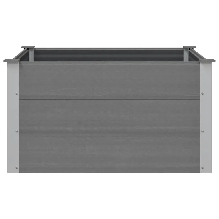 vidaXL Garten Hochbeet Pflanzkasten Blumenkasten Gemüsebeet Pflanzkübel Blumenkübel Frühbeet Gartenbeet Pflanzbeet WPC 100x100x54cm Grau – Bild 7