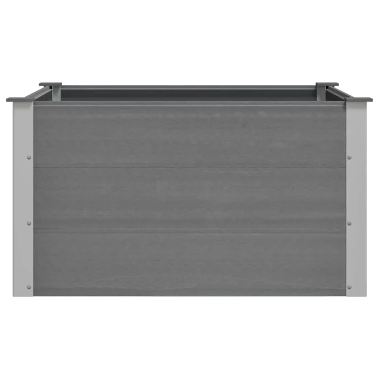 vidaXL Garten Hochbeet Pflanzkasten Blumenkasten Gemüsebeet Pflanzkübel Blumenkübel Frühbeet Gartenbeet Pflanzbeet WPC 100x100x54cm Grau – Bild 8