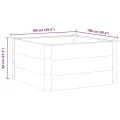 vidaXL Garten Hochbeet Pflanzkasten Blumenkasten Gemüsebeet Pflanzkübel Blumenkübel Frühbeet Gartenbeet Pflanzbeet WPC 100x100x54cm Grau - Thumbnail 3